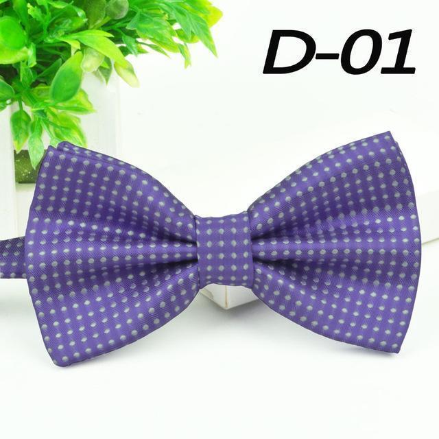 Fashion Bow Tie 2016 New Formal Party Apparel Accessory Mens Ties Spot Style Multicolor Butterfly Polyester Dot gents Bowtie-D01-JadeMoghul Inc.