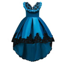 Fashion Clothing Party Performance Girls Ruffle Sleeves Trailing Dress TIY