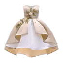Fashion Clothing Pretty Girls Sleeveless Floral Embroidered Elegant Princess Dress TIY