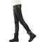 Stylish Girls PU Leather Solid Color Warm Pants
