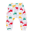 Unisex Cotton Cartoon Printed Elastic Waist Pants