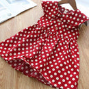 Fashion Clothing Vintage Style Girl Dot Print Peter Pan Collar Sleeveless Dress TIY