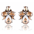 Fashion crystal Women Earrings Opal Stone Stud Earrings Christmas Party 2016 Brand New Elegant Crystal Earrings For Women gift-yellow-JadeMoghul Inc.