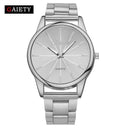Fashion Gold Quartz Watch - Luxury Full Stainless Steel Ladies Dress Quartz Watch-Silver-JadeMoghul Inc.