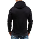 Fashion Hoodie For Men / Solid Zipper Hoodie-Black and red-M-JadeMoghul Inc.