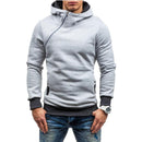 Fashion Hoodie For Men / Solid Zipper Hoodie-Black and red-M-JadeMoghul Inc.