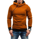 Fashion Hoodie For Men / Solid Zipper Hoodie-Black and red-M-JadeMoghul Inc.