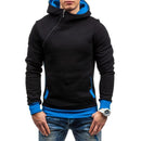 Fashion Hoodie For Men / Solid Zipper Hoodie-Black and red-M-JadeMoghul Inc.