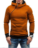 Fashion Hoodie For Men / Solid Zipper Hoodie-Camel-M-JadeMoghul Inc.