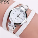 Fashion Luxury Leather Bracelet Watch - Quartz Watch - Casual Women Watch-white-JadeMoghul Inc.
