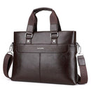 Fashion Men PU Leather Crossbady Bag Men Handbags Male Designer Business Briefcase 14 inch Laptop Bag Shoulder Bags-Cross Brown-JadeMoghul Inc.