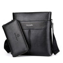 Fashion Men PU Leather Crossbady Bag Men Handbags Male Designer Business Briefcase 14 inch Laptop Bag Shoulder Bags-Vertical Black-JadeMoghul Inc.
