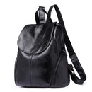 Fashion New Travel Bacpaok Korean Women Female Rucksack Leisure Student School Bag Soft PU Leather Women Bag 226-Black-China-JadeMoghul Inc.