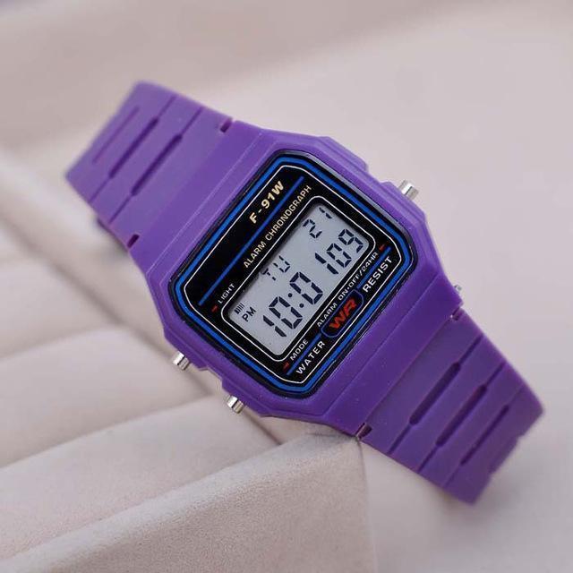 Fashion Sport Watch For Men - Kid Colorful Electronic Led Digital Watch-Purple-JadeMoghul Inc.