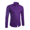 Fashion Spring Autumn Men Shirt Long Sleeve Solid Color Easy-care Anti Crease Man Casual Shirts M-3XL FS99-Purple-M-JadeMoghul Inc.