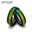 Fashion Titanium Black Mood Rings Temperature Emotion Feeling Engagement Rings Women Men 2017 Promise Rings For Couples Jewelry-6-6mm Black-JadeMoghul Inc.