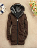 Fashion Winter Women Long Thick Fur Lined Hoodie-khaki-M-JadeMoghul Inc.