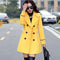 Fashion Women Double Breasted Wool Coat-Yellow-M-JadeMoghul Inc.
