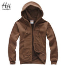 Fashionable Fleece Sweatshirts For Men / Thick Cardigan / Hoodies-Coffee-S-JadeMoghul Inc.