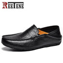 Fashionable Genuine Leather Loafers / Men Luxury Flats-black-6.5-JadeMoghul Inc.