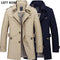 Fashionable Men Upscale Winter Slim Fit Casual Trench Coat / Long Jacket-Black-S-JadeMoghul Inc.