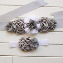 Fashionable Vintage Pink/Ivory Flower Belt For Ladies-Grey-120cm-JadeMoghul Inc.