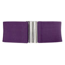 Fashionable Wide Metal Hook Stretchable Elastic Waistband-purple-L-JadeMoghul Inc.