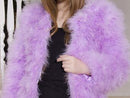 Faux Fur Zippered Jacket-lavender-S-JadeMoghul Inc.