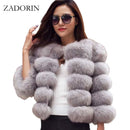 Faux Mink fashion Winter Jacket-White-S-JadeMoghul Inc.