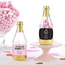 Favor Boxes Bags & Containers Personalized Gold Metallic Champagne Bottle Favor Container - Bachelor & Bachelorette (Set of 12) Kate Aspen