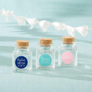 Favor Boxes Bags & Containers Personalized Petite Treat Square Glass Favor Jar - Custom Design (2 Sets of 12) Kate Aspen