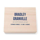 Favor Boxes Bags & Containers Personalized Wooden Keepsake Gift Box with Hinged Lid - Birth Date Print Royal Blue (Pack of 1) Weddingstar