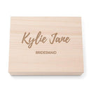 Favor Boxes Bags & Containers Personalized Wooden Keepsake Gift Box with Hinged Lid - Script Etch (Pack of 1) Weddingstar