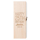 Favor Boxes Bags & Containers Personalized Wooden Wine Gift Box with Lid - Happy Birthday (Pack of 1) Weddingstar