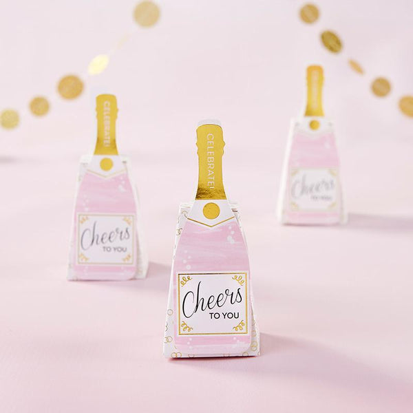Favor Boxes Bags & Containers Pink Champagne Favor Box (3 Sets of 12) Kate Aspen