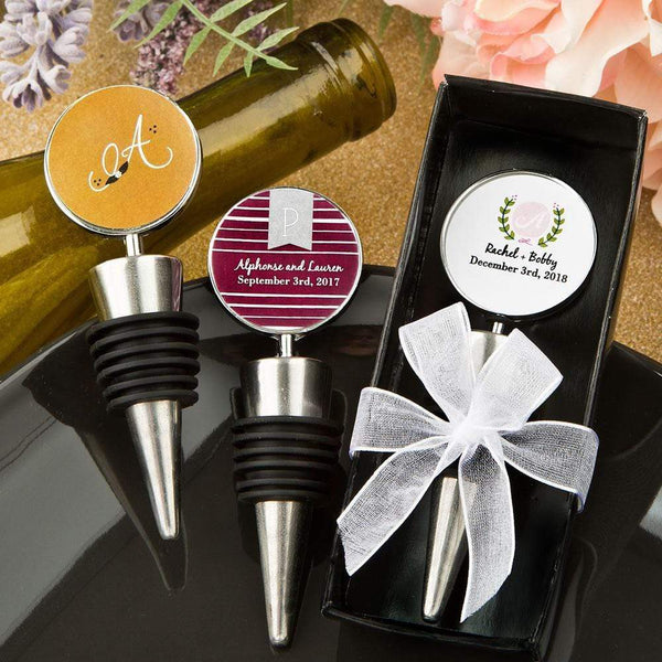 Favors by Theme Personalized Expressions Collection  Wine  Bottle Stopper Favors Fashioncraft