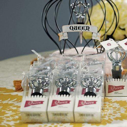 Favors by Theme Queen Crown with Crystals Wine Stopper in Gift Packaging (Pack of 1) Weddingstar