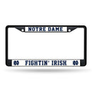 FBC License Frame (Black Metal) Unique License Plate Frames Notre Dame Black Chrome Frame RICO