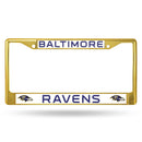 FCC Chrome Frame (Colored) Best License Plate Frame Ravens Colored Chrome Frame Secondary Gold RICO