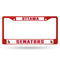 FCC Chrome Frame (Colored) Best License Plate Frame Senators Red Colored Chrome Frame RICO