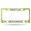 FCC Chrome Frame (Colored) Cute License Plate Frames Seahawks Green Colored Chrome Frame RICO