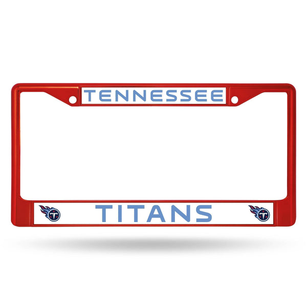 Best License Plate Frame Titans Colored Chrome Frame Secondary Red
