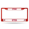 Audi License Plate Frame Utah Red Colored Chrome Frame