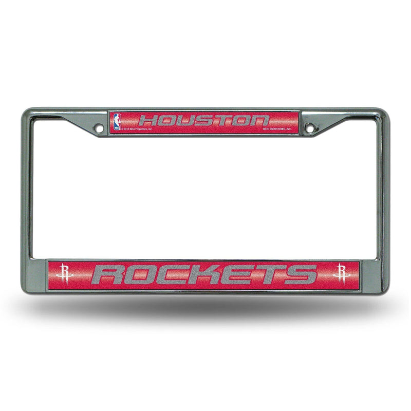 FCGL License Frame (Chrome Glitter) Car License Plate Frame Rockets Bling Chrome Frame RICO