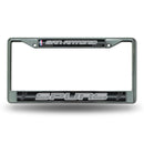 FCGL License Frame (Chrome Glitter) Car License Plate Frame Spurs Bling Chrome Frame RICO