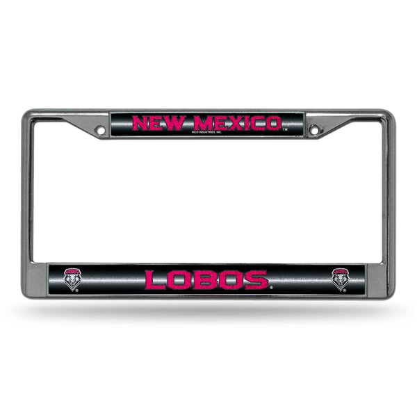FCGL License Frame (Chrome Glitter) Jeep License Plate Frame New Mexico Bling Chrome Frame RICO