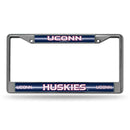 Audi License Plate Frame UCONN Bling Chrome Frame