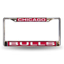 Subaru License Plate Frame Bulls Red Laser Chrome Frame