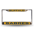 FCL Chrome Laser License Frame Cadillac License Plate Frame Sabres Primary Logo Laser Chrome Frame RICO