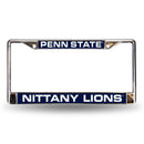 FCL Chrome Laser License Frame Ford License Plate Frame Penn State Blue Laser Chrome Frame RICO